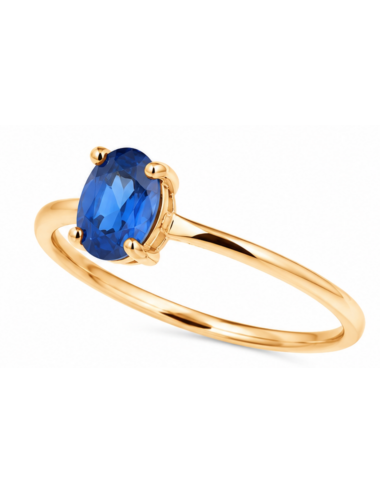Bague Bleu Or Jaune