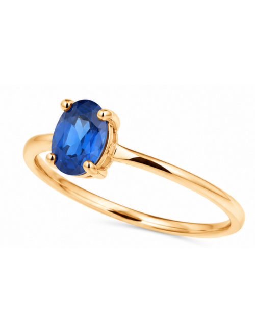 Bague Bleu Or Jaune