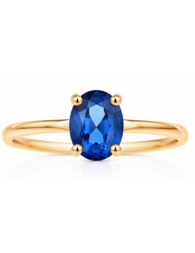 Bague Bleu Or Jaune