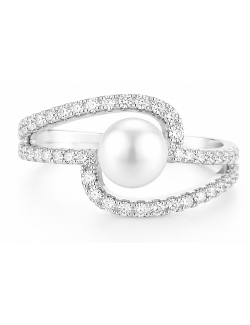 Bague Argent Perle