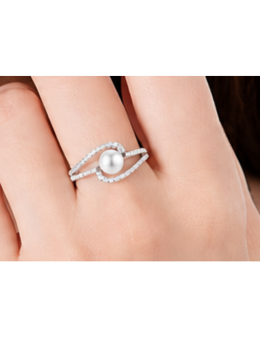 Bague Argent Perle