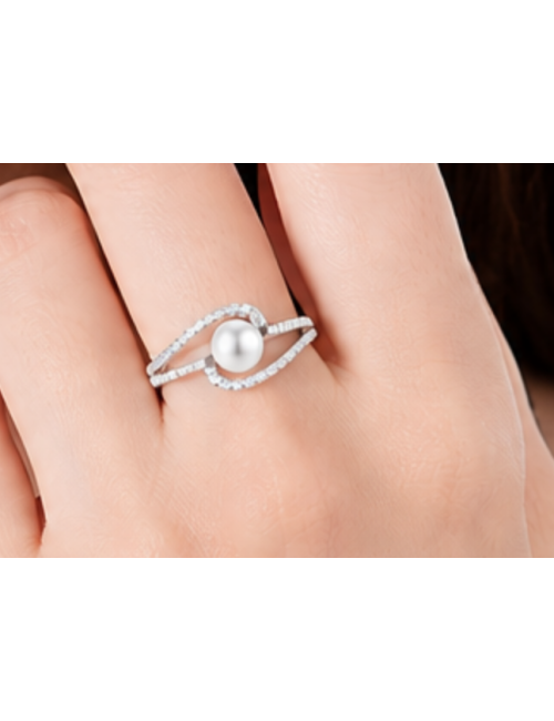 Bague Argent Perle