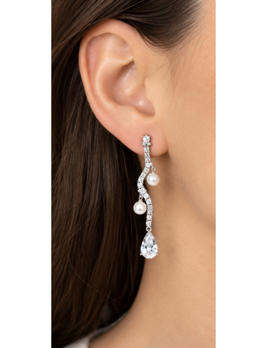 Boucles d'oreilles Perla Argent
