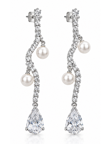Boucles d'oreilles Perla Argent