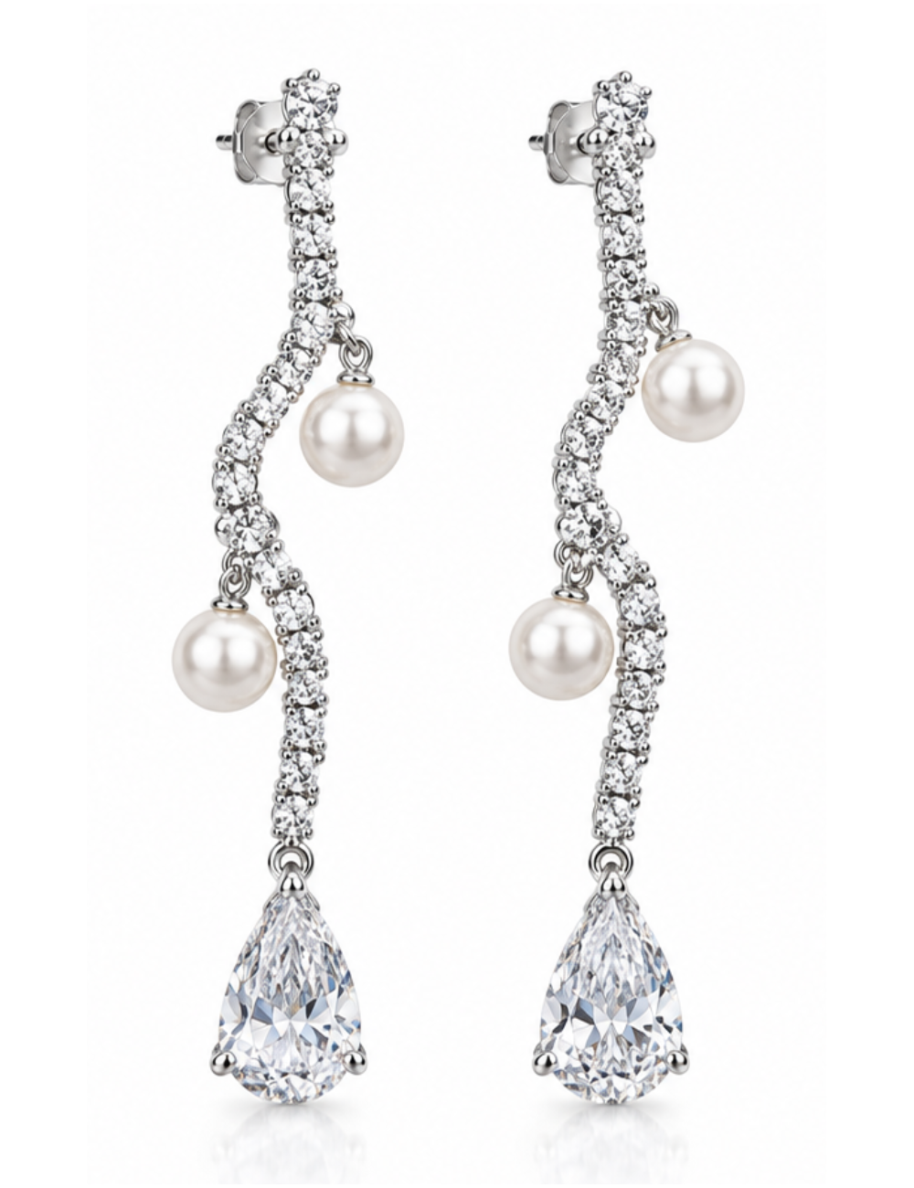 Boucles d'oreilles Perla Argent
