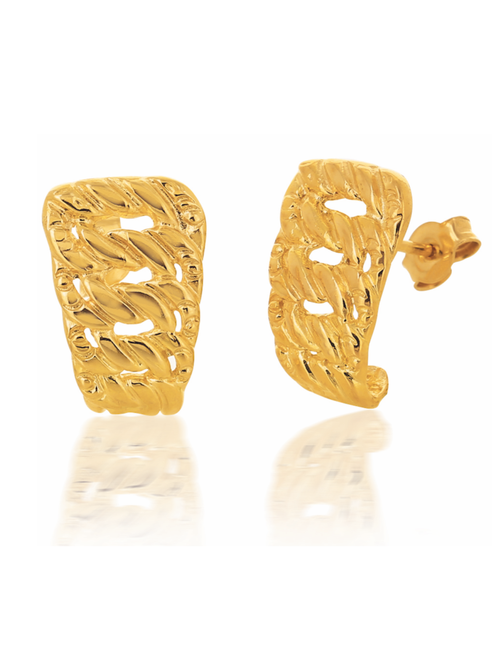 Boucles d'oreilles USA or jaune