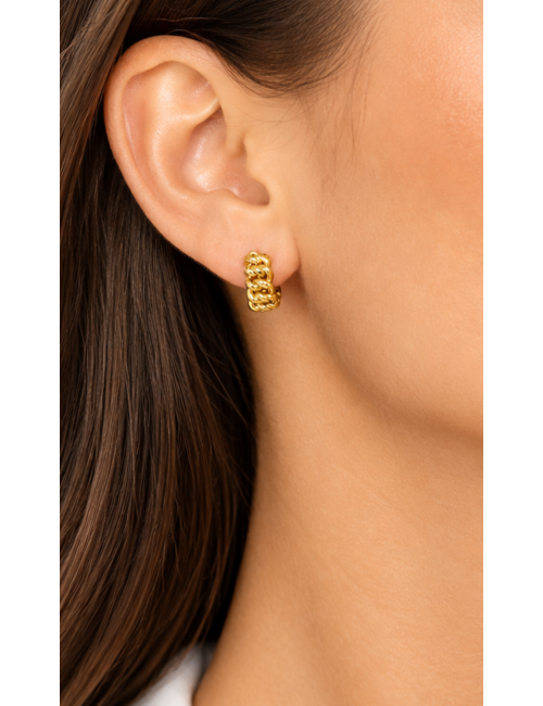 Boucles d'oreilles USA or jaune