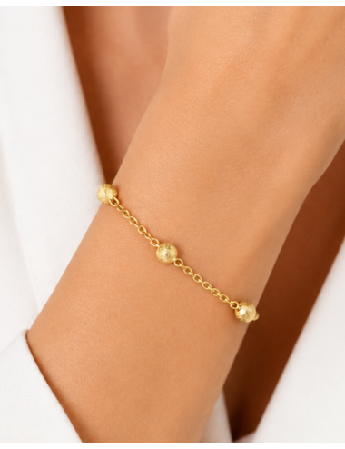 Bracelet Boules Or Jaune